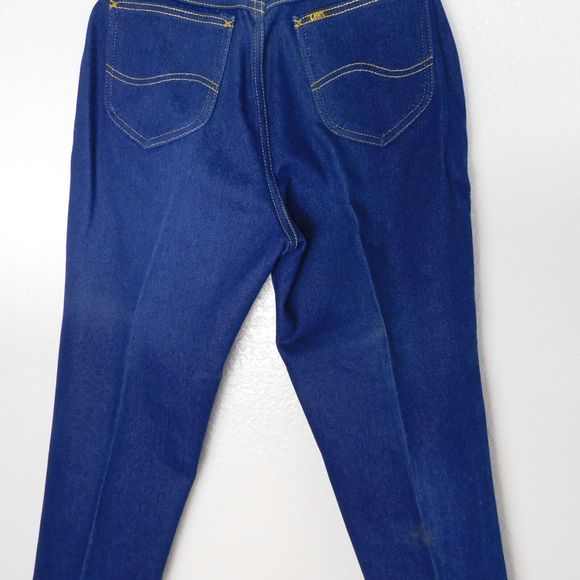 Vintage 70s Lee Riders Jeans Size 12 Med Made in USA Indigo Denim Pants 5 Pocket - Picture 15 of 16